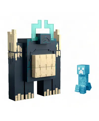 Minecraft Twisted Warden & Soul Corrupted Creeper Lights & Sounds Slam Attack Figures, 2-piece, Ages 6+ In No Color