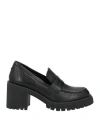 Minelli Woman Loafers Black Size 8 Leather In Black