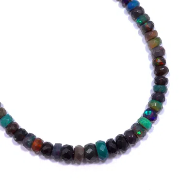 Mineralgems ✩ Studio Men's Black Opal Necklace For Him In Multi