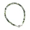 Mineralgems ✩ Studio Men's Green Tourmalinated Quartz Bracelet