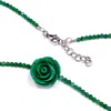Mineralgems ✩ Studio Women's Agate Choker With Green Rose In Green