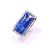 Mineralgems ✩ Studio Women's Blue Lapis Lazuli Rectangular Ring