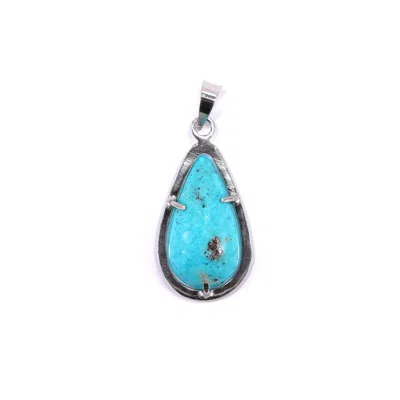 Mineralgems ✩ Studio Women's Blue Turquoise Pendant With Sterling Silver Chain