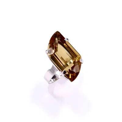 Mineralgems ✩ Studio Women's Brown Cognac Citrine Quartz Ring