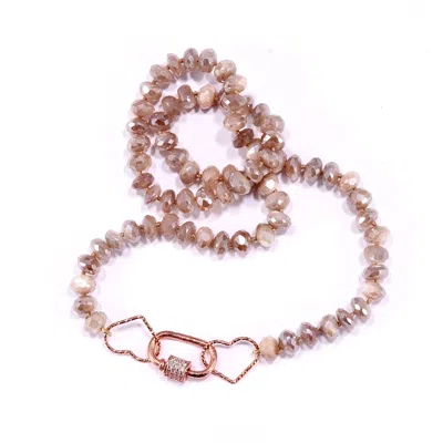 Mineralgems ✩ Studio Women's Brown / Gold / Neutrals Moonstone Necklace In Multi