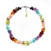 Mineralgems ✩ Studio Women's Choker With Rainbow Gemstone Drops In Multi