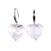 Mineralgems ✩ Studio Women's Neutrals / White Clear Quartz Heart Earrings
