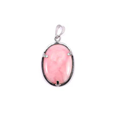Mineralgems ✩ Studio Women's Pink Opal Pendant With Sterling Silver Chain