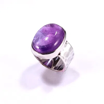 Mineralgems ✩ Studio Women's Pink / Purple Amethyst Cabochon Ring