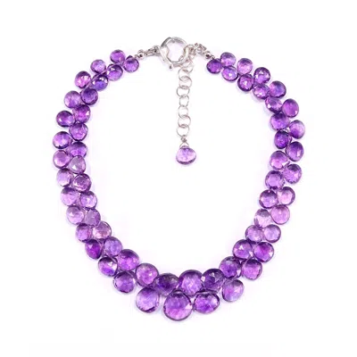 Mineralgems ✩ Studio Women's Pink / Purple Amethyst Drop Choker