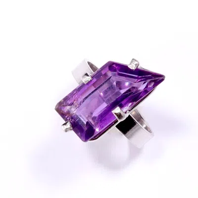 Mineralgems ✩ Studio Women's Pink / Purple Geometric Ring With Amethyst