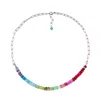 Mineralgems ✩ Studio Women's Red / Silver Rainbow Choker With Silver Chain