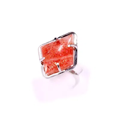 Mineralgems ✩ Studio Women's Red / Yellow / Orange Sunstone Ring