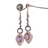 Mineralgems ✩ Studio Women's Rose Gold / Pink / Purple Snake Earrings