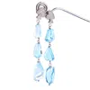 Mineralgems ✩ Studio Women's Silver / Blue Hand Cut Blue Topaz Earrings