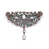 Mineralgems ✩ Studio Women's Silver Floral Interlaced Brooch With White Opal