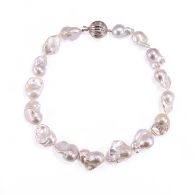 Mineralgems ✩ Studio Women's White Baroque Pearl Necklace