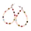 Mineralgems ✩ Studio Women's White Tourmaline And Pearl Hoop Earrings