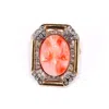 Mineralgems ✩ Studio Women's Yellow / Orange / Pink Vintage Coral Cameo Brooch