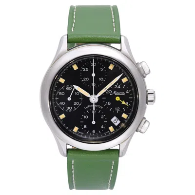 Pre-owned Minerva Official Chronometer Stainless Steel Chronograph Automatic Watch A241 In Multi