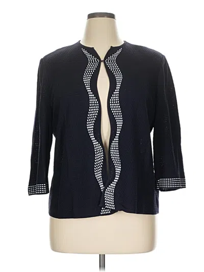 Pre-owned Ming Wang 3/4 Sleeve Blouse In Black