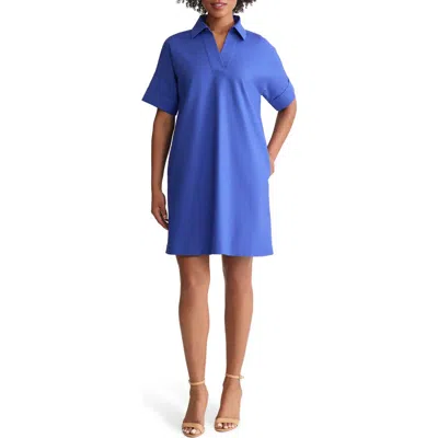 Ming Wang A-line Shift Dress In Blue