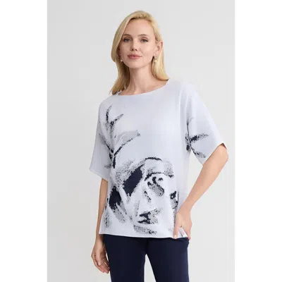 Ming Wang Abstract Print Soft Knit Tunic In Multi