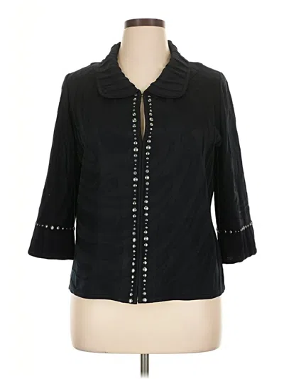 Pre-owned Ming Wang Cardigan Sweater In Black