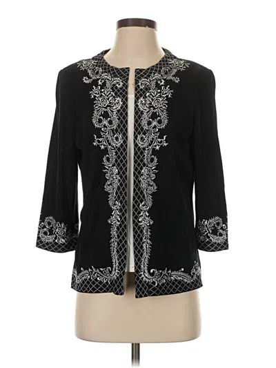 Pre-owned Ming Wang Cardigan Sweater In Black