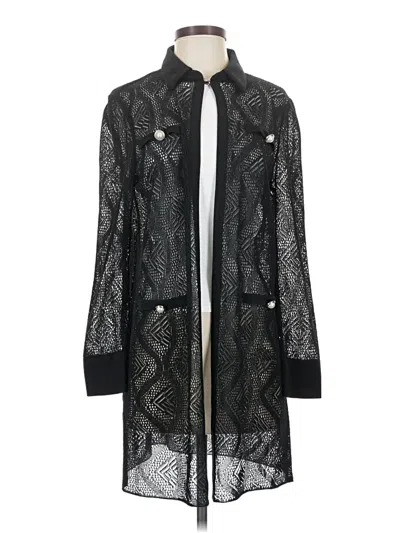 Pre-owned Ming Wang Cardigan Sweater In Black