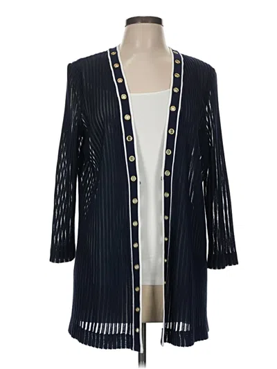 Pre-owned Ming Wang Cardigan Sweater In Blue