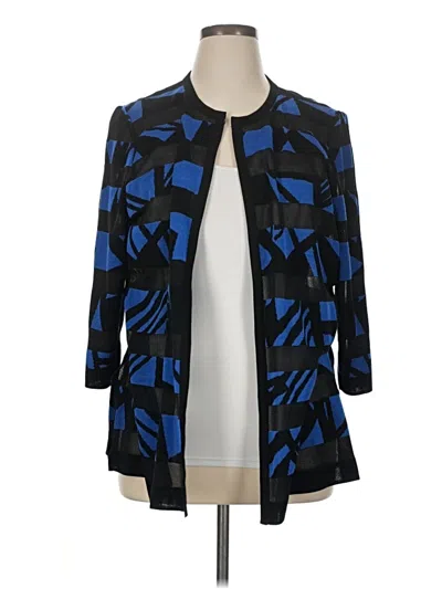 Pre-owned Ming Wang Cardigan Sweater In Blue