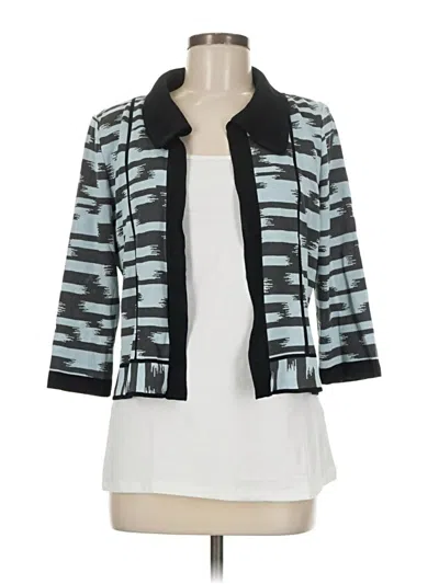 Pre-owned Ming Wang Cardigan Sweater In Blue