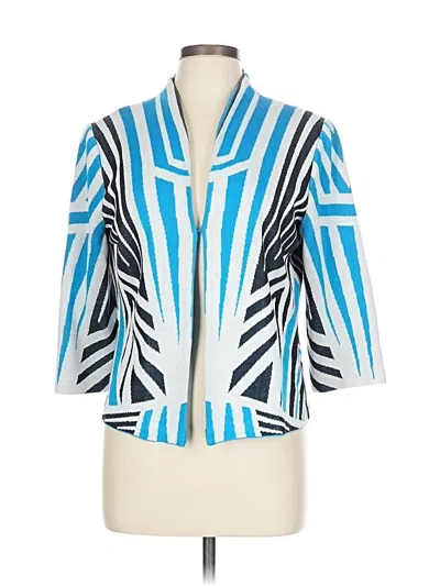 Pre-owned Ming Wang Cardigan Sweater In Blue