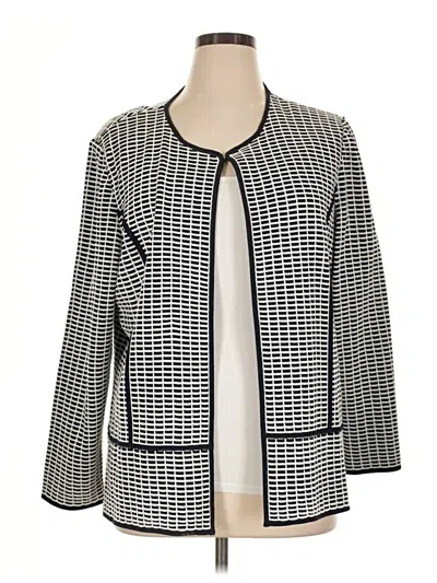 Pre-owned Ming Wang Cardigan Sweater In Gray