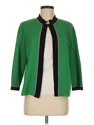 Pre-owned Ming Wang Cardigan Sweater In Green