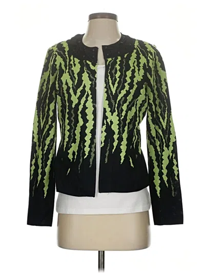 Pre-owned Ming Wang Cardigan Sweater In Green