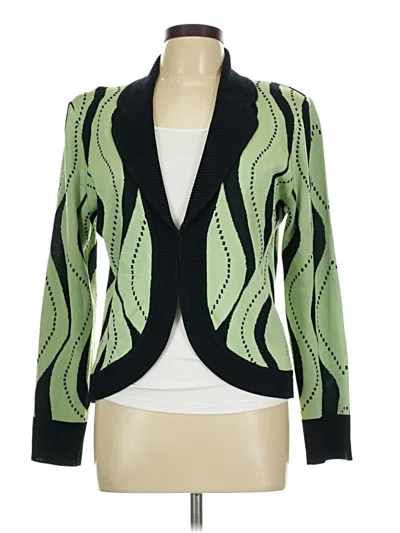 Pre-owned Ming Wang Cardigan Sweater In Green