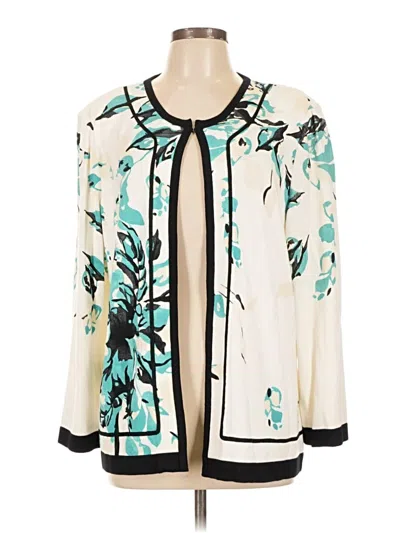 Pre-owned Ming Wang Cardigan Sweater In Ivory