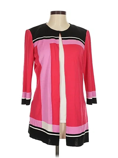Pre-owned Ming Wang Cardigan Sweater In Pink