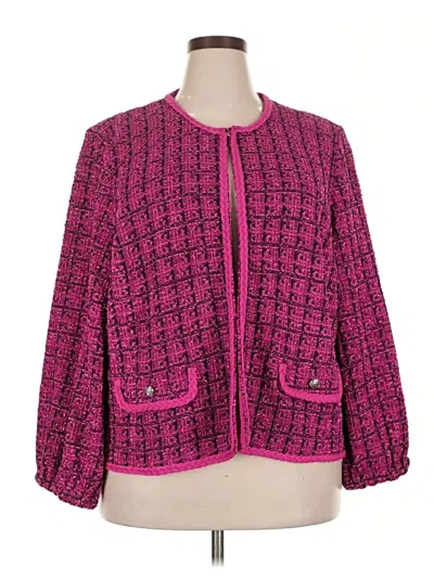 Pre-owned Ming Wang Cardigan Sweater In Pink
