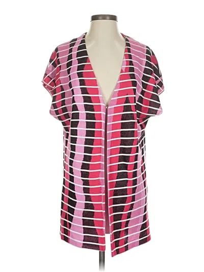 Pre-owned Ming Wang Cardigan Sweater In Pink