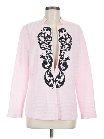 Pre-owned Ming Wang Cardigan Sweater In Pink