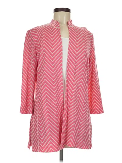 Pre-owned Ming Wang Cardigan Sweater In Pink