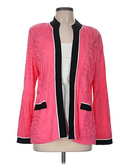 Pre-owned Ming Wang Cardigan Sweater In Pink
