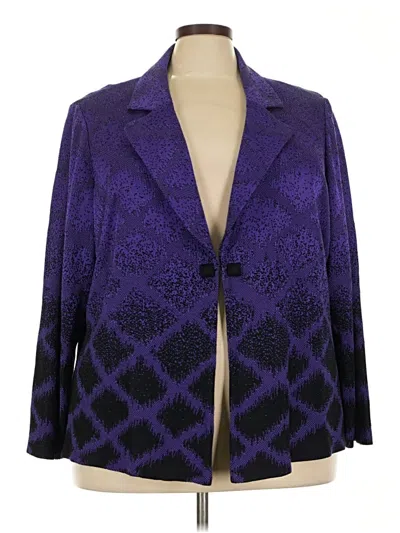 Pre-owned Ming Wang Cardigan Sweater In Purple