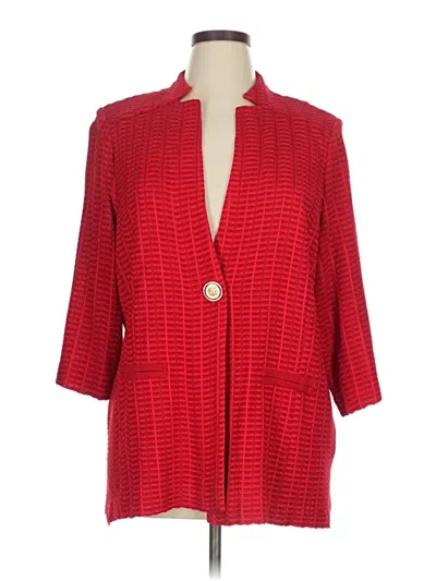 Pre-owned Ming Wang Cardigan Sweater In Red