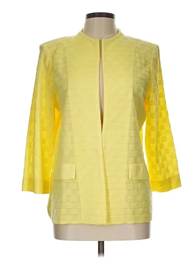 Pre-owned Ming Wang Cardigan Sweater In Yellow
