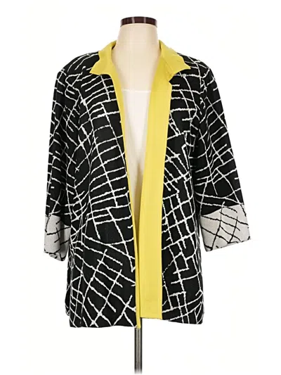 Pre-owned Ming Wang Cardigan Sweater In Yellow