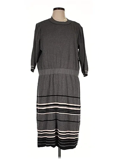 Pre-owned Ming Wang Casual Dress In Gray